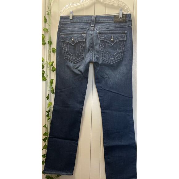 True Religion Blue Denim Relaxed Straight Flap Pockets Mens Jeans SZ 31 - Picture 2 of 8